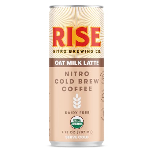 laydown image of Nitro Cold Brew - Oat Milk Latte 12 pack