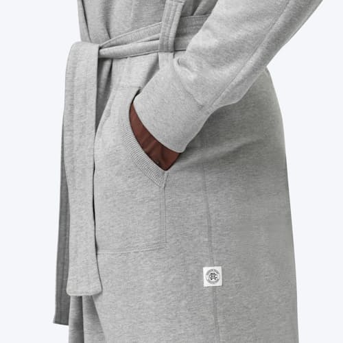laydown image of Midweight Terry Hooded Robe
