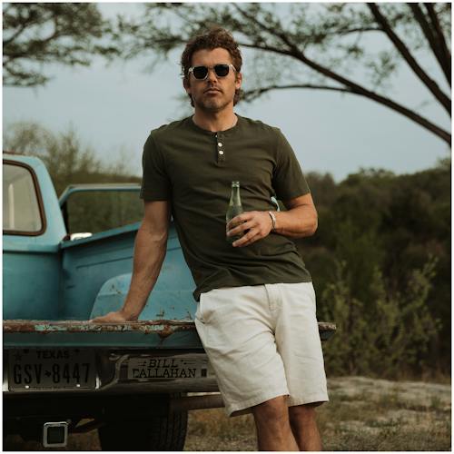 laydown image of Short Sleeve Slub Henley