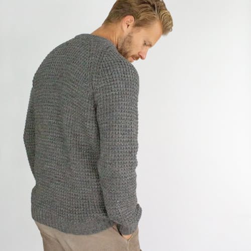 laydown image of Waffle Crew Neck Jumper