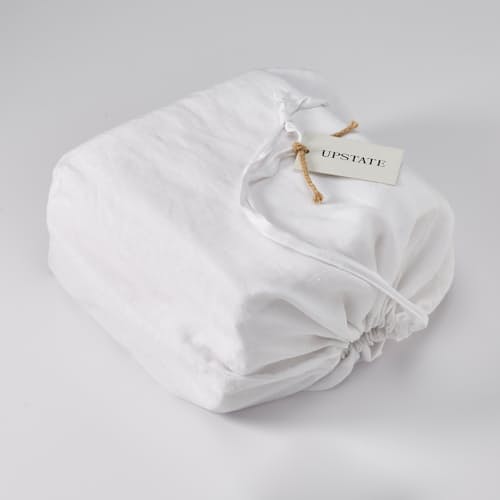 laydown image of Stonewashed Linen Sheet Set - Queen