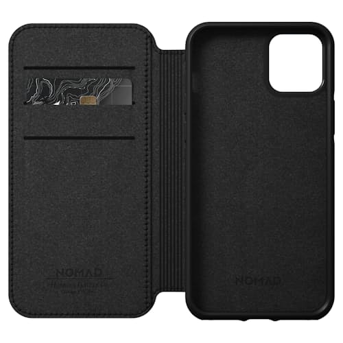 laydown image of Rugged Leather Folio iPhone 12 /iPhone 12 Pro Case