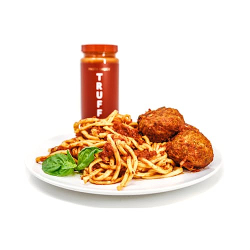 laydown image of Black Truffle Arrabbiata and Black Truffle Pomodoro - 2 Pack