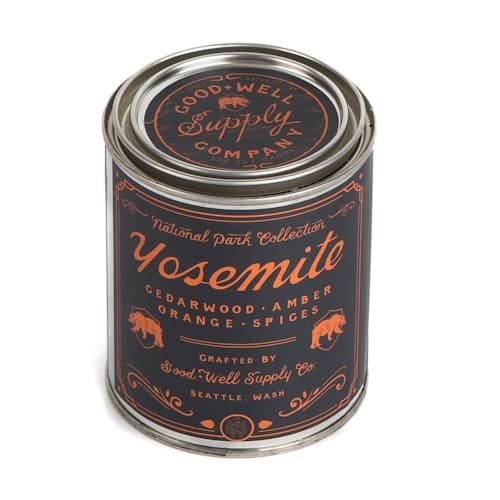 laydown image of Yosemite National Park Candle