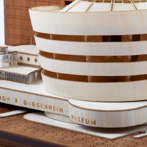laydown image of DIY Guggenheim Museum Architectural Model