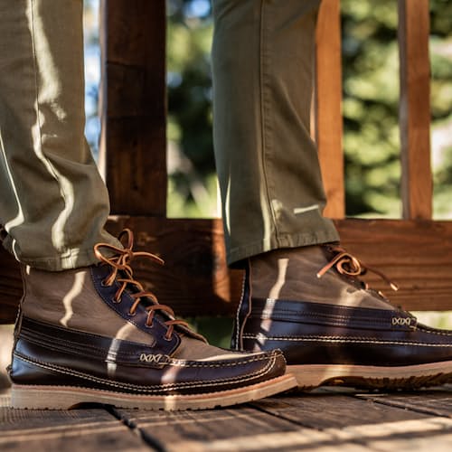 laydown image of Maine Guide 6 Eye DB Boots