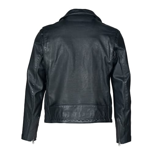laydown image of Hand Vintaged Cowhide Clean Motorcycle Jacket