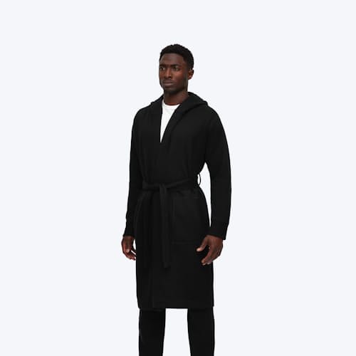 laydown image of Midweight Terry Hooded Robe