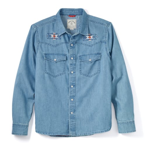 laydown image of Tonopah Western Pearl Snap Shirt