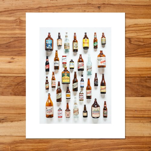 laydown image of Montana Beer History Art Print