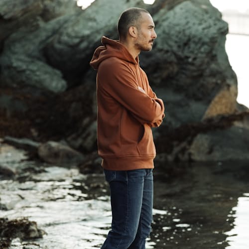 lifestyle image of 10-Year Full Zip Hoodie