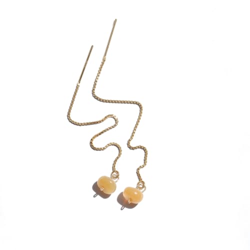 laydown image of Opal Ear Threaders
