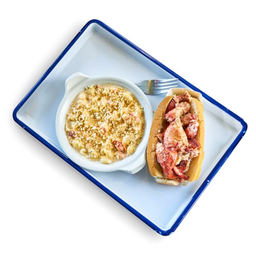 laydown image of Lobster Mac & Lobster Rolls