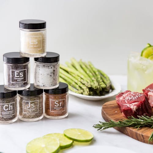 laydown image of Luxe Infused Salt Set