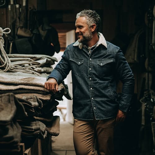 laydown image of The Western Shirt Jacket - Exclusive