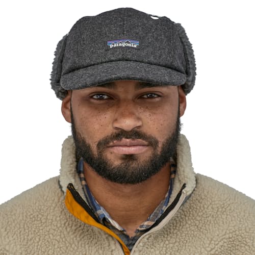 laydown image of Recycled Wool Ear Flap Hat