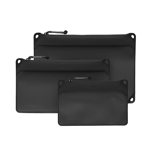laydown image of DAKA Waterproof Windowed Pouch - Set of 3