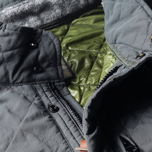 laydown image of Quilted Tanker Jacket