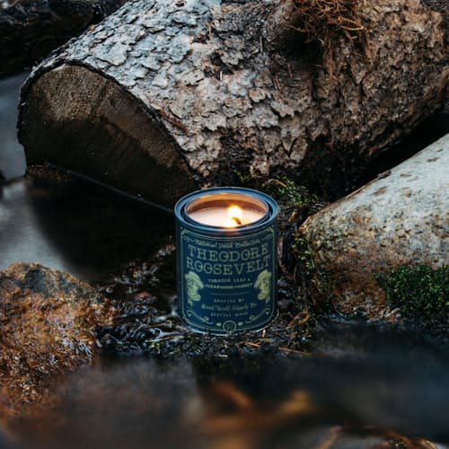 laydown image of Theodore Roosevelt Candle