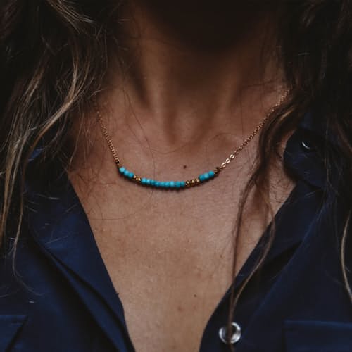laydown image of Morse Code "Love" Necklace