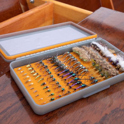 laydown image of Tacky Flydrophobic Fly Box