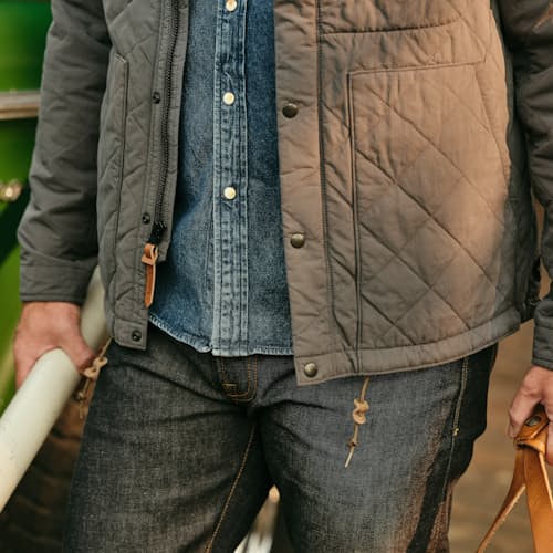 laydown image of Quilted Tanker Jacket