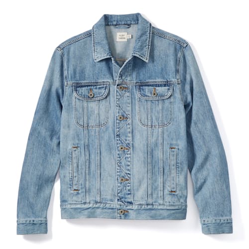 laydown image of Denim Trucker Jacket