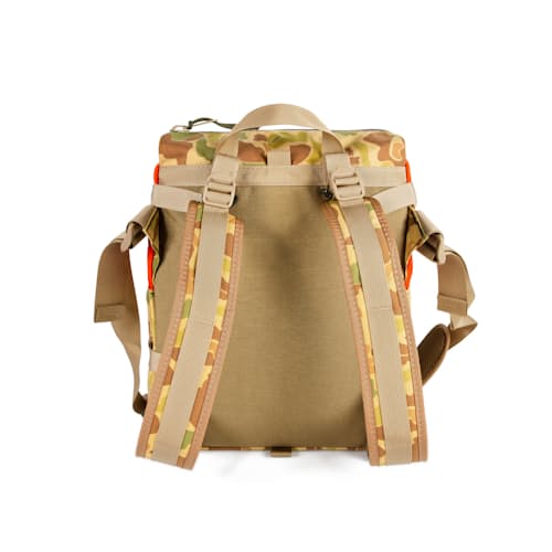 laydown image of Topo Designs x Nanga x Natal - 1000D Camo Rover Shoulder Bag
