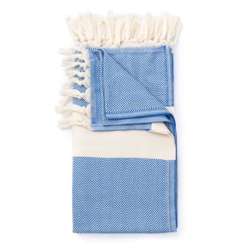 laydown image of Herringbone Turkish Towel