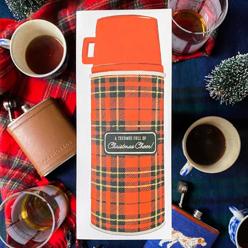 laydown image of Thermos Full of Christmas Cheer Cards - Box of 4