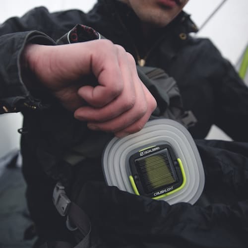 laydown image of Crush Light Chroma Collapsible Solar Lantern