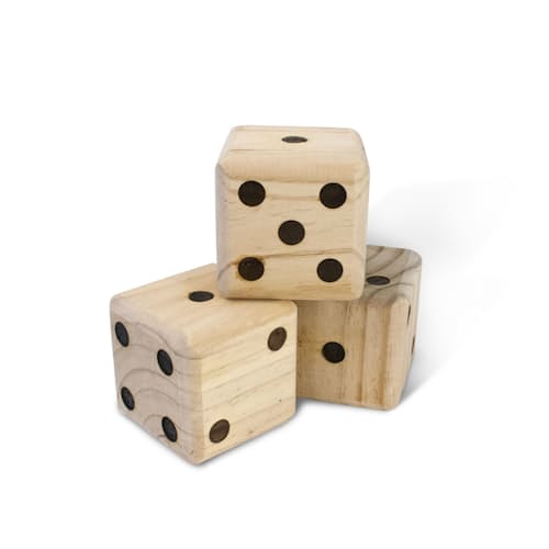 laydown image of Giant Wooden Yard Dice