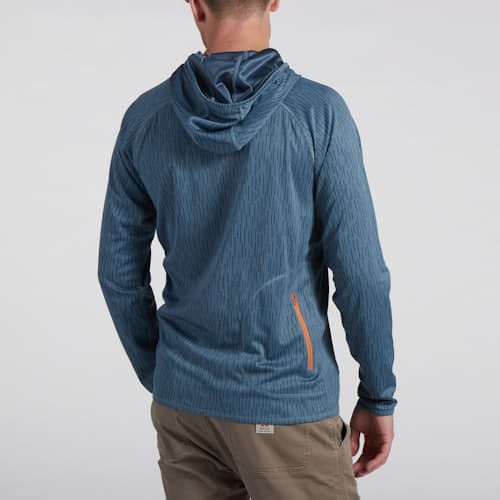 on model image of Loggerhead UPF Hoodie