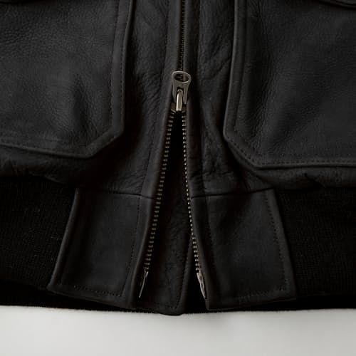 lifestyle image of Golden Bear Leather Bomber