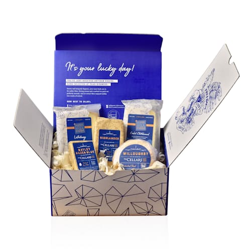 laydown image of Gourmet Cheese Tasting Box
