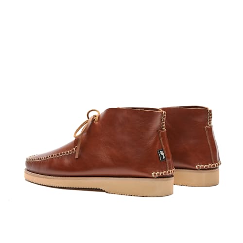 laydown image of Lucas Leather Moccasin Boot