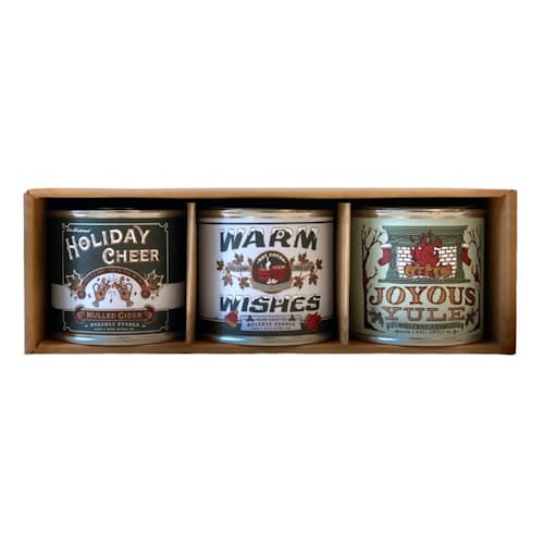 laydown image of Season Greetings Candle Gift Set