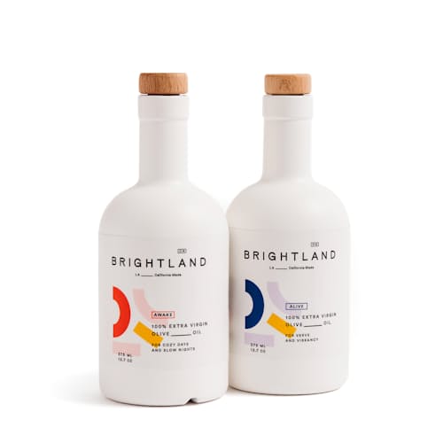laydown image of Alive and Awake Olive Oil Set