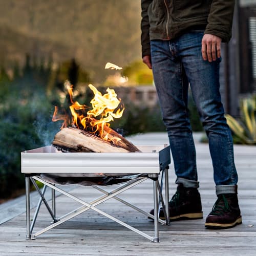 laydown image of Pop-Up Fire Pit and Heat Shield Combo Kit
