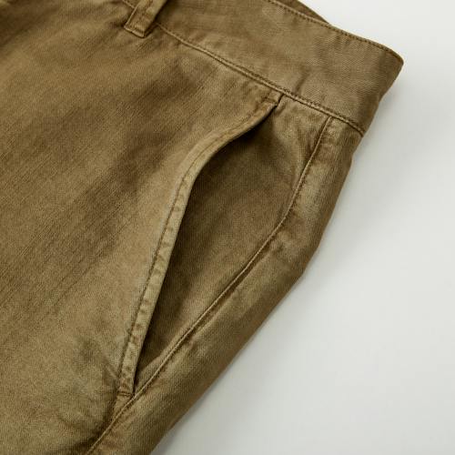 laydown image of Cotton Linen Short - 9"