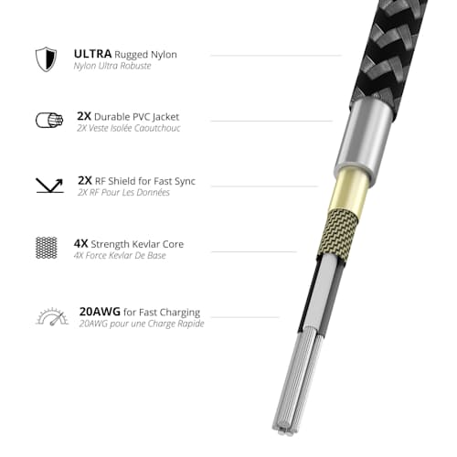 laydown image of Lightning Battery Cable