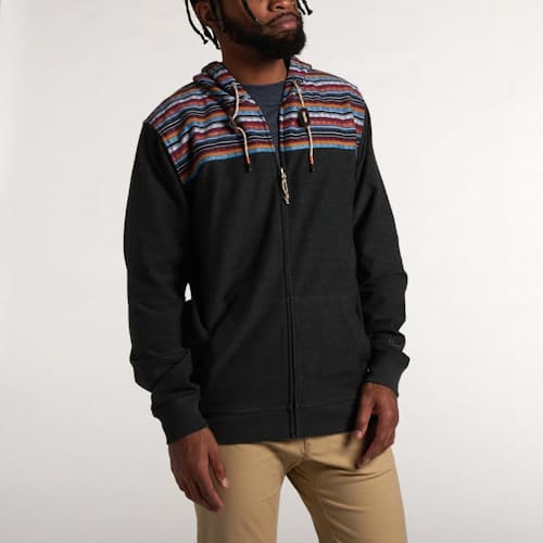laydown image of Shaman Zip Hoodie