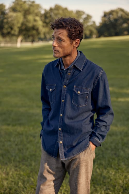 lifestyle image of Shoals Denim Shirt