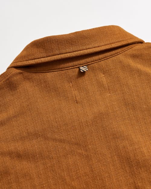 laydown detail image of Herringbone Long Sleeve Polo