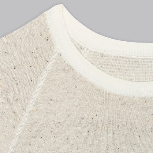 laydown image of Reversible Cotton Silk Crew