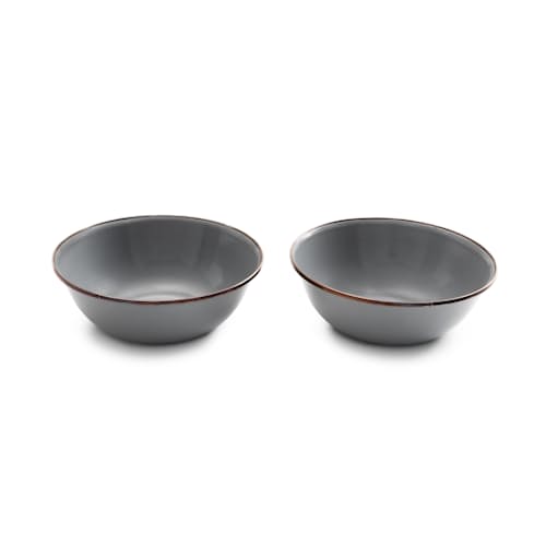 laydown image of Enamel Bowl Set