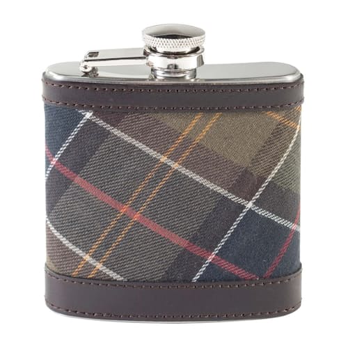 laydown image of Barbour Hip Flask