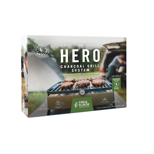 laydown image of Hero Grill System - Portable Eco-Friendly Outdoor Grill + Case
