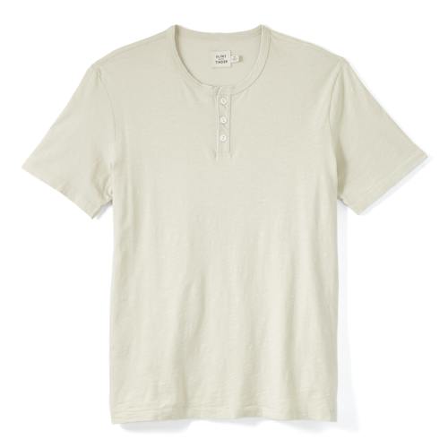 laydown image of Short Sleeve Slub Henley