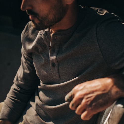 laydown image of The Heavy Bag Henley